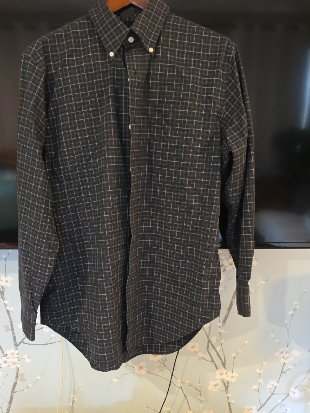 Classic ralph lauren men's plaid dress shirt size large